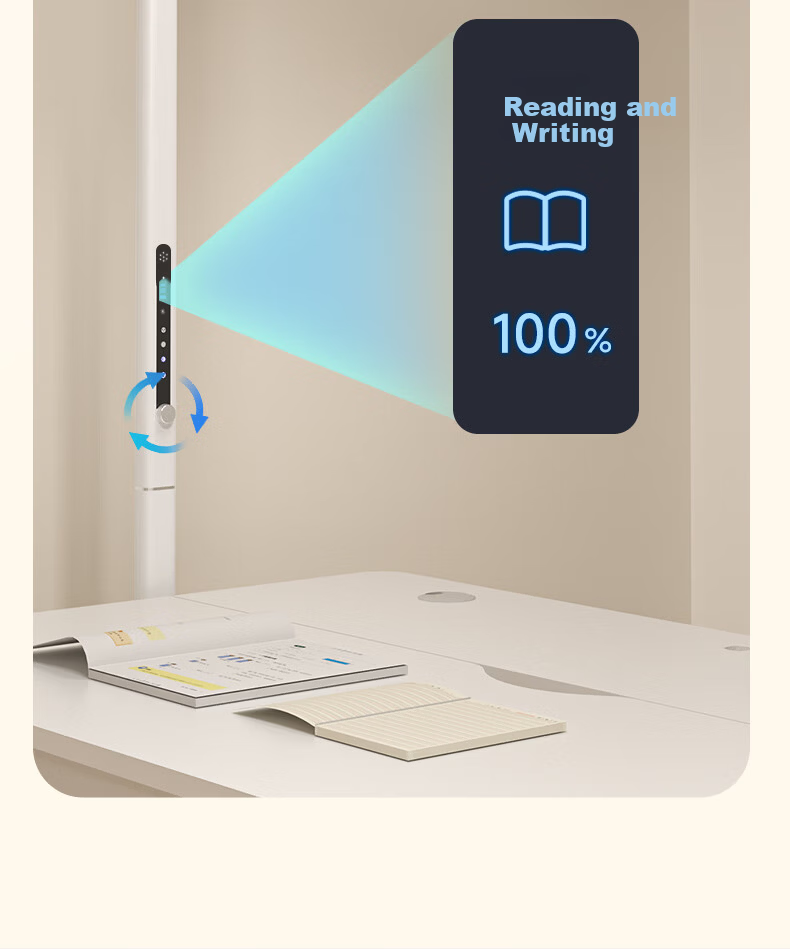 Haishibao Intelligent Full-Spectrum Student Red Light Eye Protection Desk Lamp Floor Lamp E5B-160W Installation Included 38