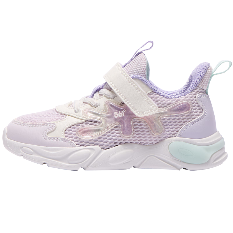 361° Kids Sports Shoes Children's Summer Breathable Mesh Soft Casual Shoes Purple Size 28