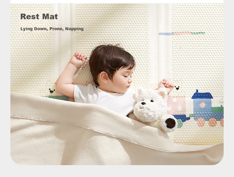 Babycare Antibacterial XPE Foldable Crawling Mat Baby Play Mat Infant Toddler Floor Mat - Hyde Park 150*180*2cm 13
