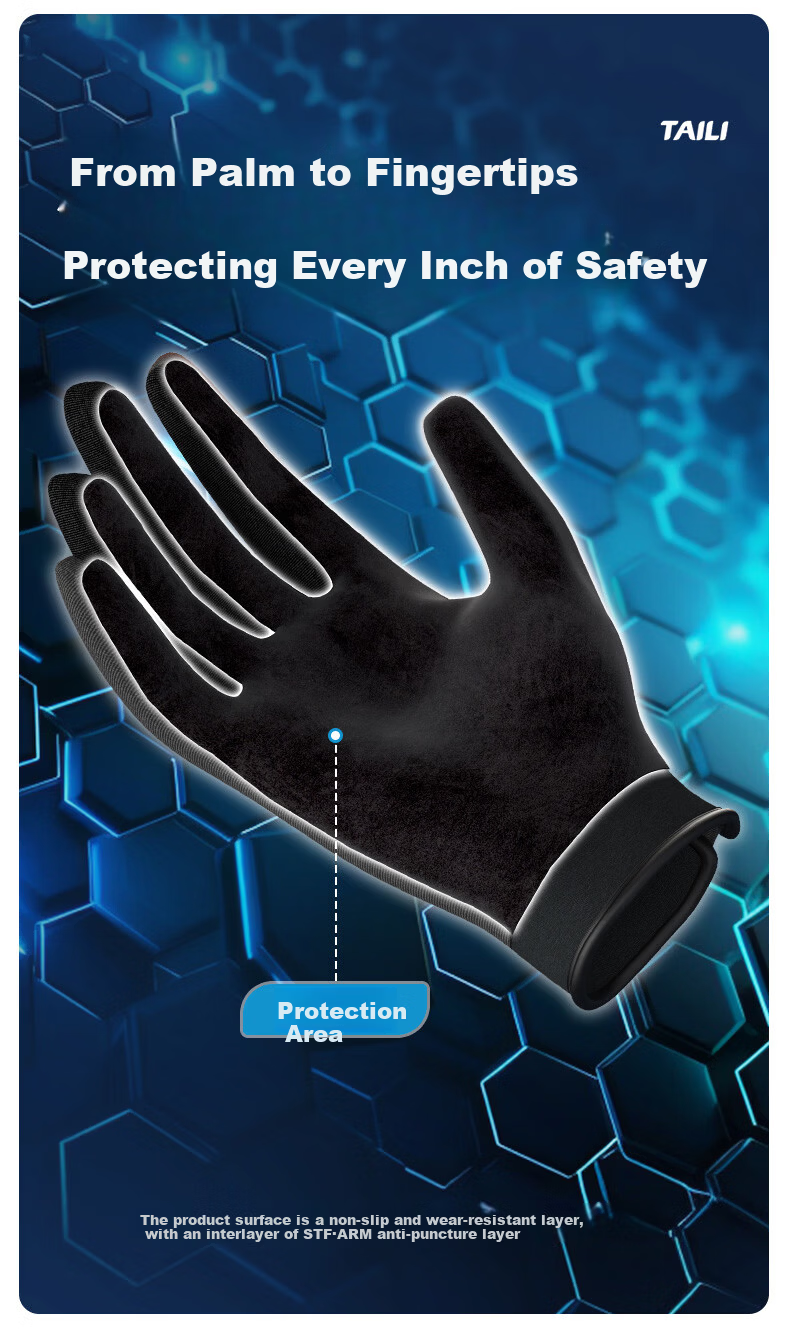 Taili Outdoor Hiking Climbing Tactical Cycling Beachcombing Sports Fitness Gardening Work Safety Anti-Cut Gloves Lightweight XL Size 12