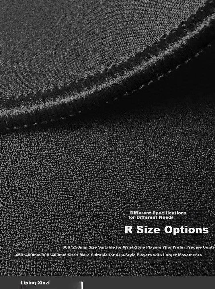 AOC Gaming Mouse Pad FPS Smooth Small Size 300x250x3mm Thickened Edge Keyboard Computer Desk Mat GP520S/93 Ice Silk Black 6