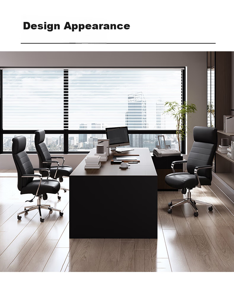 Botai Boss Chair Top-Grain Leather Reclining Office Chair Home Computer Chair Ergonomic Nap Swivel Chair 91931H 3