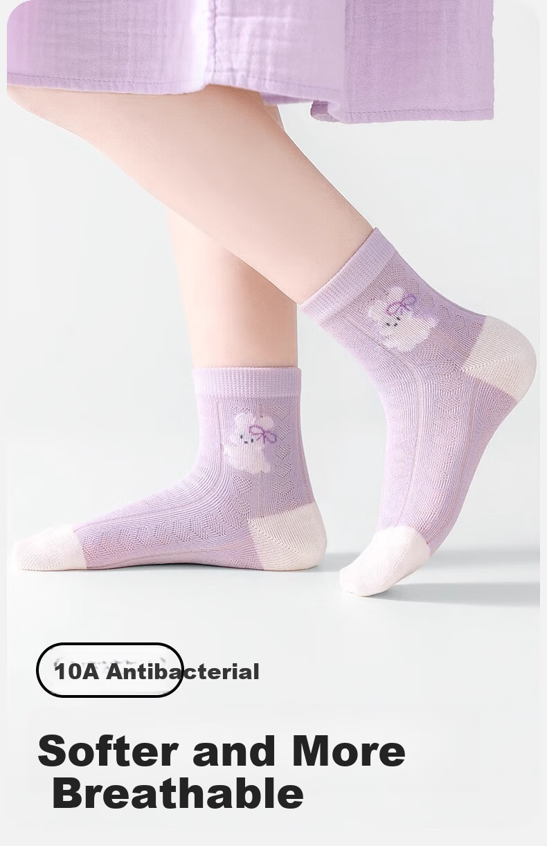 Mianqixiong Children's Socks, Summer Thin Pure Cotton Kids' Socks, Girls' Baby Boys' Summer Socks, Baby Girls' Spring And Summer Mesh Short Socks 1