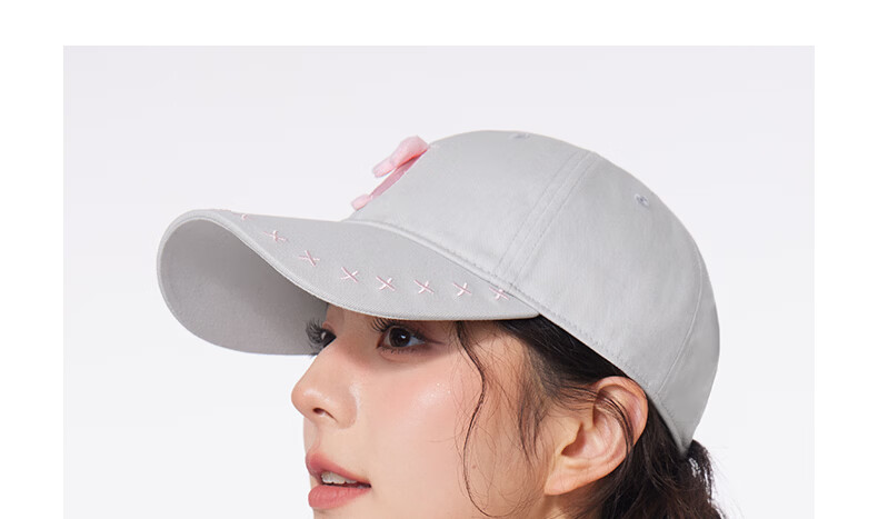 CACUSS Women's Duckbill Cap Spring Summer Cute Embroidered Little Rabbit Pure Cotton Soft Top Baseball Cap Playful Youthful Face-Slimming Dark Brown 22