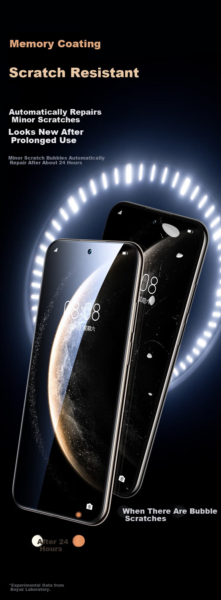 BIAZE [Full Screen Nano 2 Pieces] Hydrogel Film for Huawei Mate70 Air, Mate70Air Phone Screen Protector, High-Definition Full-Screen Non-Tempered Anti-Scratch Protective Soft Film JM1064 3