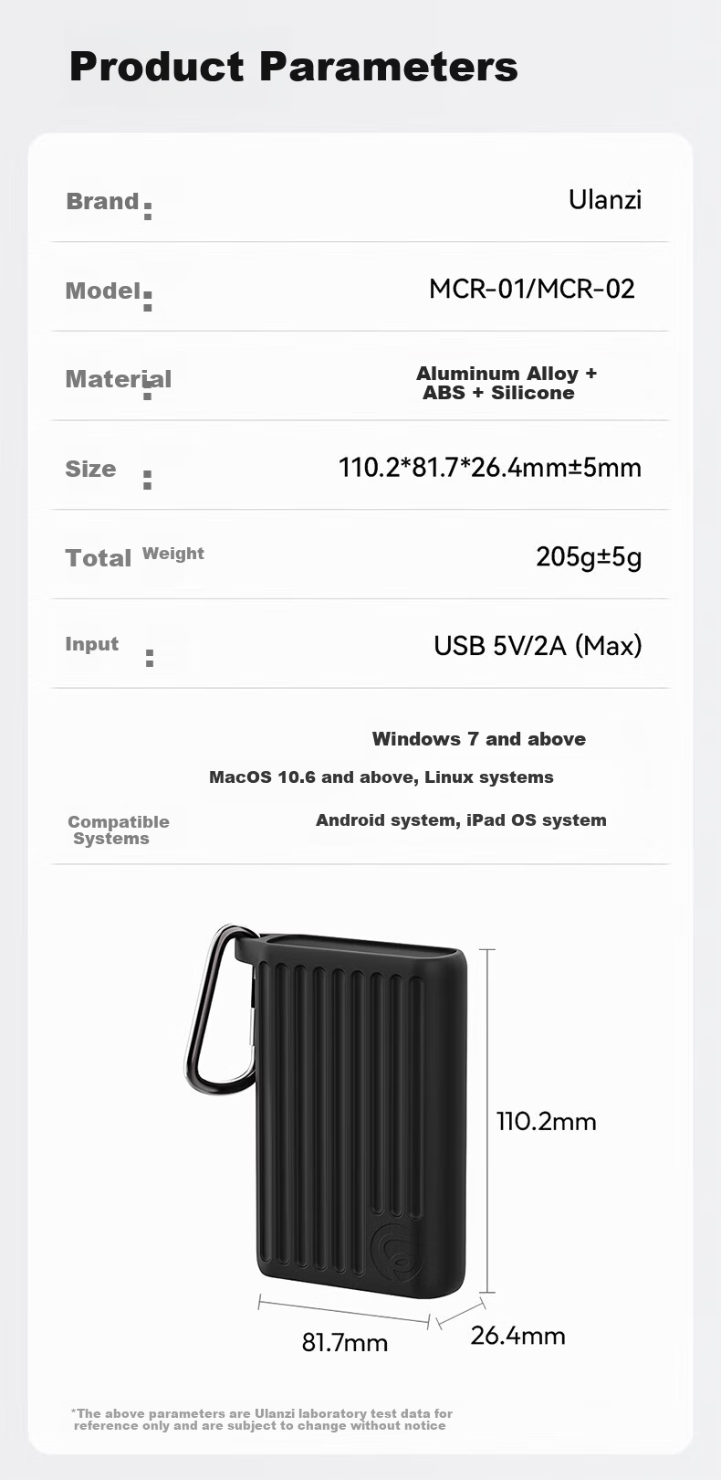 Ulanzi MCR-02 Multifunctional USB 3.2 High-Speed Card Reader Storage Box for Camera and Phone Memory Cards CFB/SD/TF/SIM Card Organizer Protective Case 15