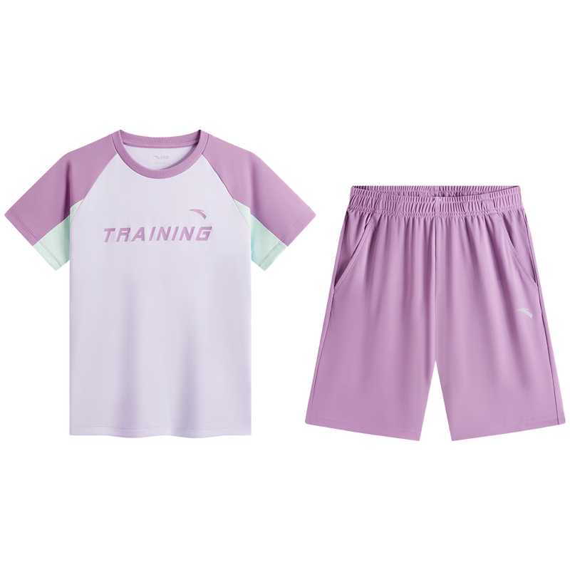 Anta Kids Sports Quick-Dry Set 2026 Summer Short Sleeve and Shorts Moisture-Wicking Breathable Comfortable A72625712