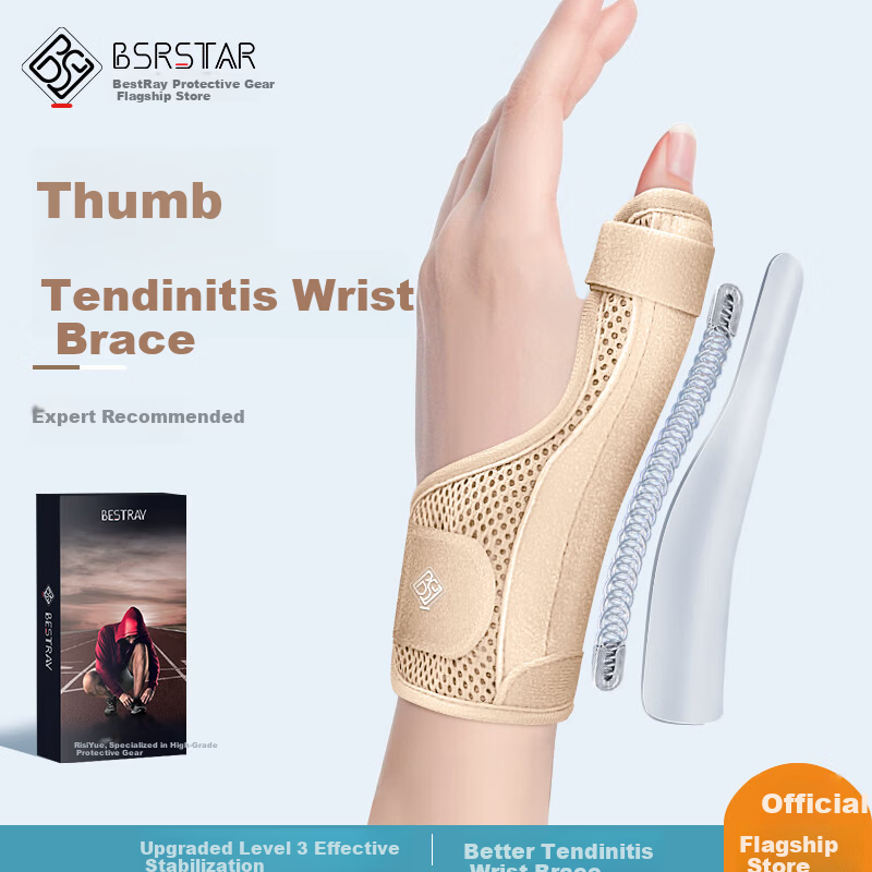 Bestray Thumb Brace Carpal Tunnel Support Medical Wrist Sprain Strain Sports Wrist Protector for Men and Women