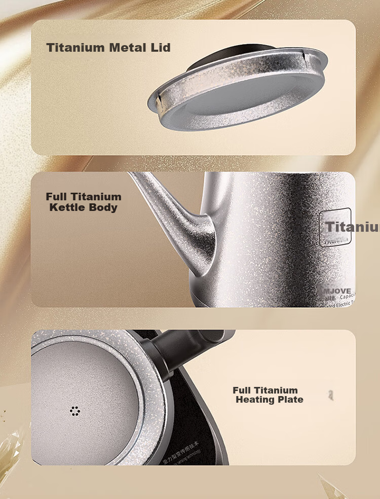 KAMJOVE Pure Titanium Electric Kettle Fully Automatic Bottom Water Supply Electric Kettle New Model Temperature Control Integrated Automatic Electric Kettle AI-95 for Boiling Water and Brewing Tea 9