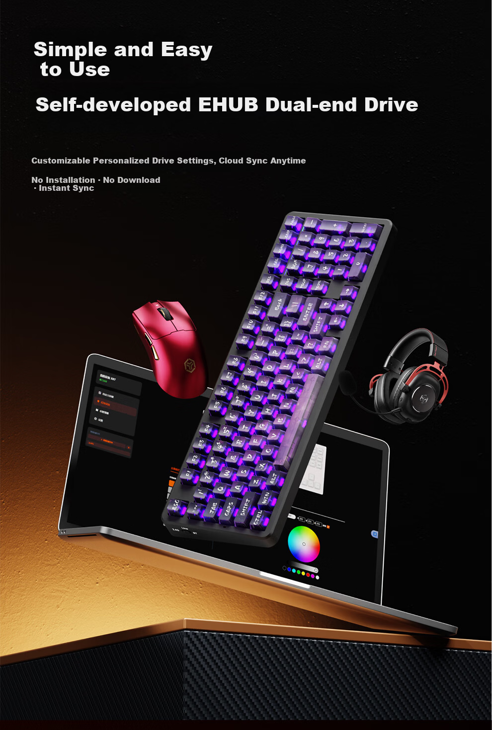 EWEADN S9Master Wireless Mouse, Gaming Lightweight Mouse, Bluetooth Tri-Mode PAW3955EX Custom Sensor, Suitable for Office And Large Hands, Computer Laptop Peripherals 13