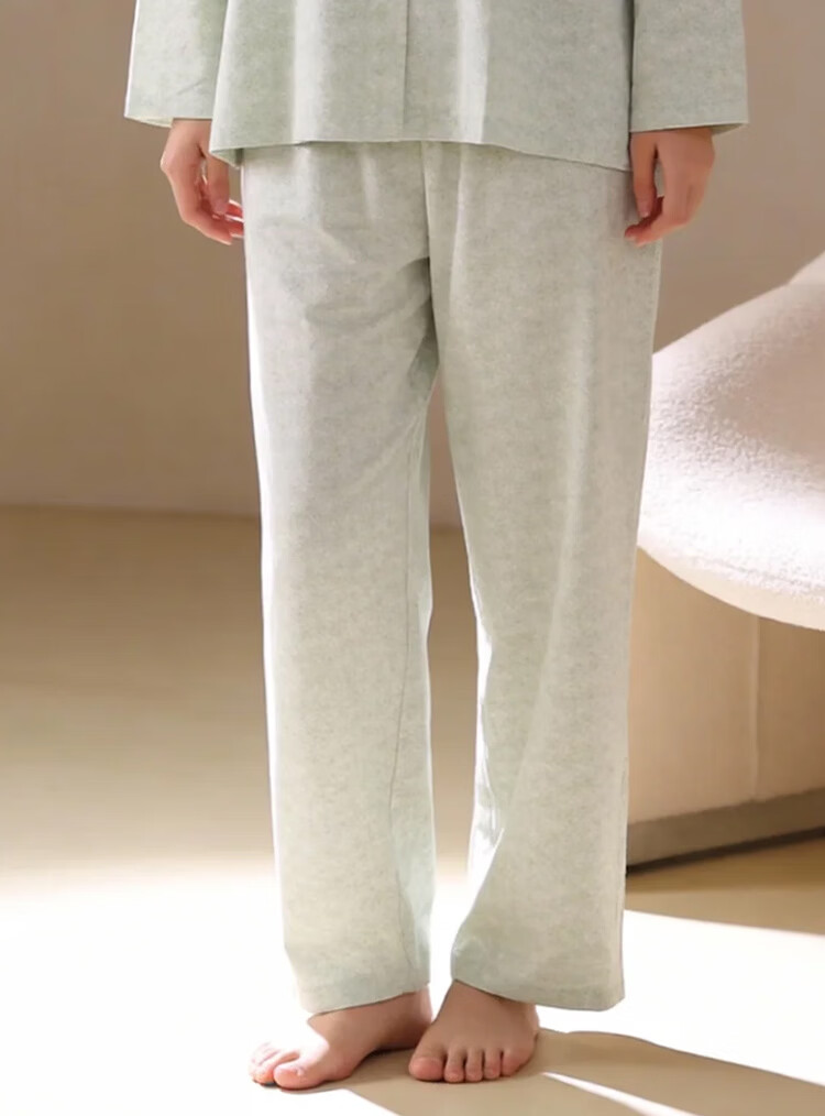 CHERISH LIFE Women's Sleep Pants A-Class Breathable Cotton Printed Casual Simple Home Long Pants 15