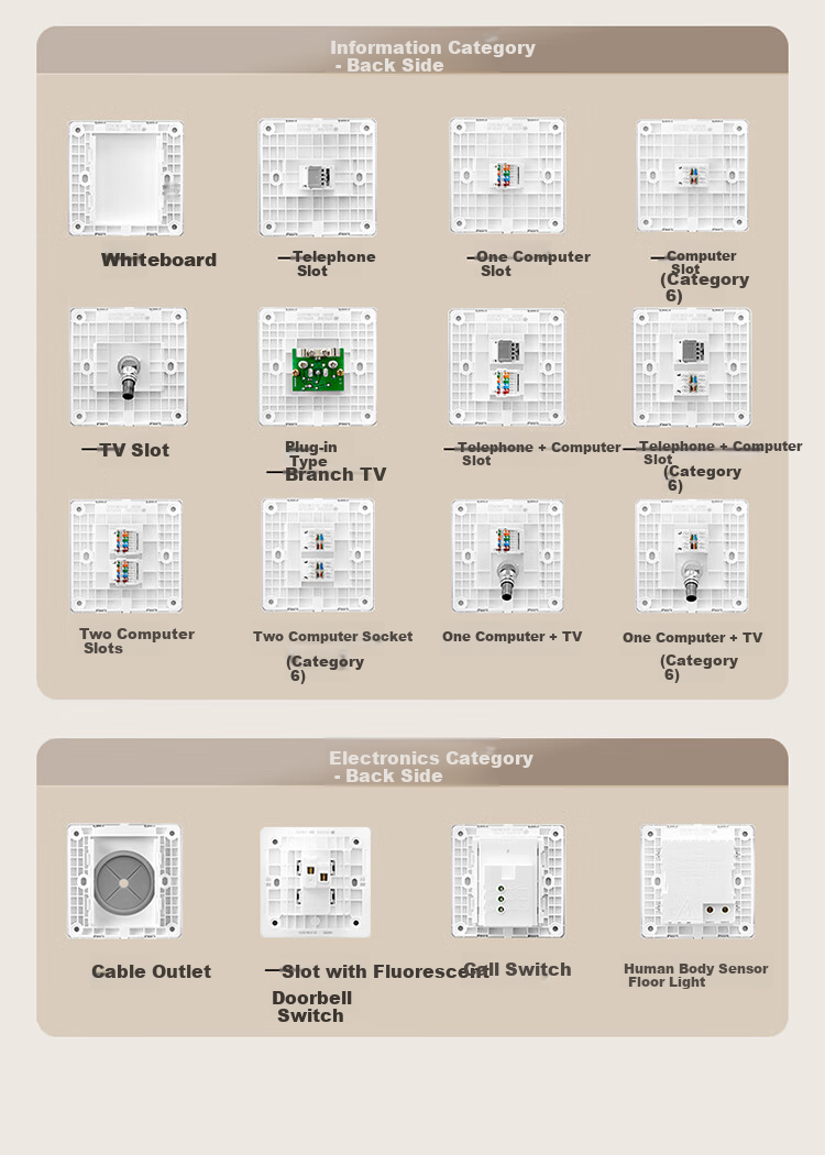 BULL Switch Socket G12 Series Four-Gang Two-Way Switch 86 Type Panel G12K412 Cream Style Space Silver 5
