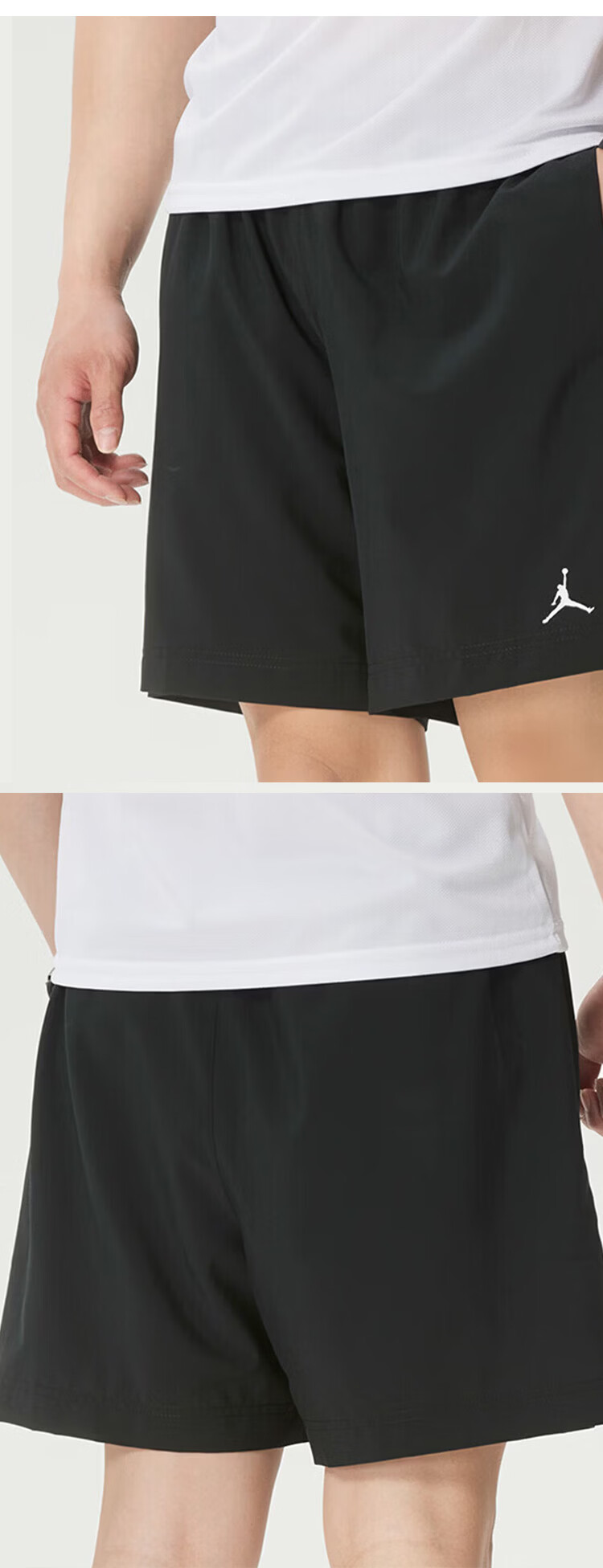 Jordan Men's Loose Casual Comfortable Woven Quick-Dry Breathable Five-Point Shorts IF2161-010 Black 2XL 2