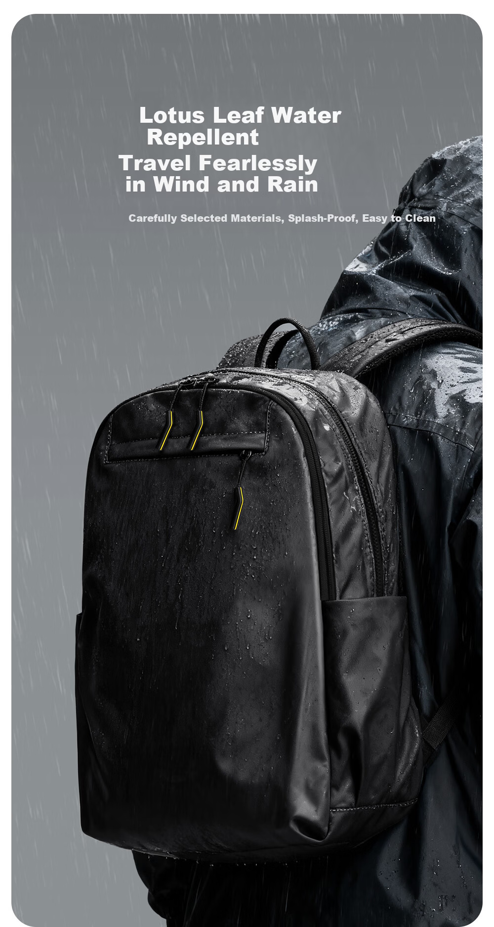 Biyoumei Business Laptop Backpack Large Capacity Travel Multifunctional Commuter Bag Black 8