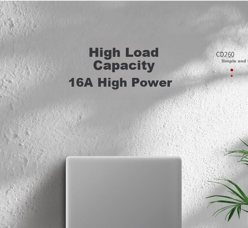 DELIXI 86-Type Ultra-Thin Matte Large Panel 260 Galaxy Gray Single-Gang Single-Control Switch Socket Panel 21