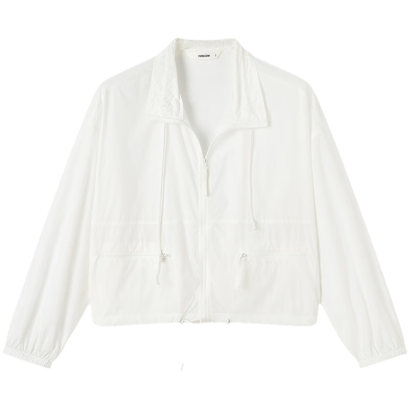 TonLion 2026 New Summer Women's Short Sun Protection Jacket Stylish Petite White Premium Top