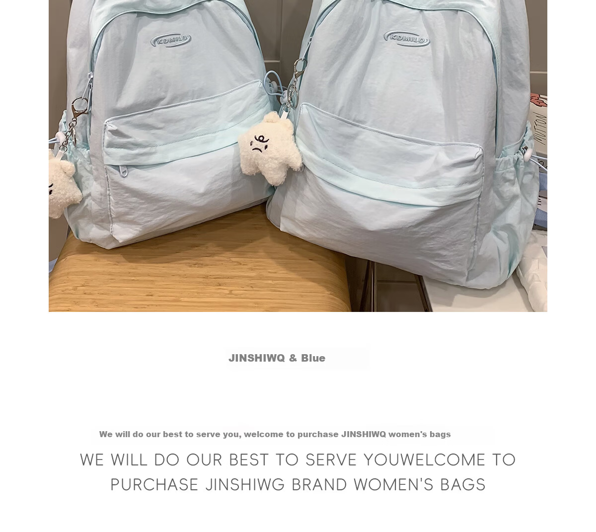 JINSHIWQ High School and College Girls Backpack New Stylish Large Capacity Travel Casual Shoulder Bag for Women 22