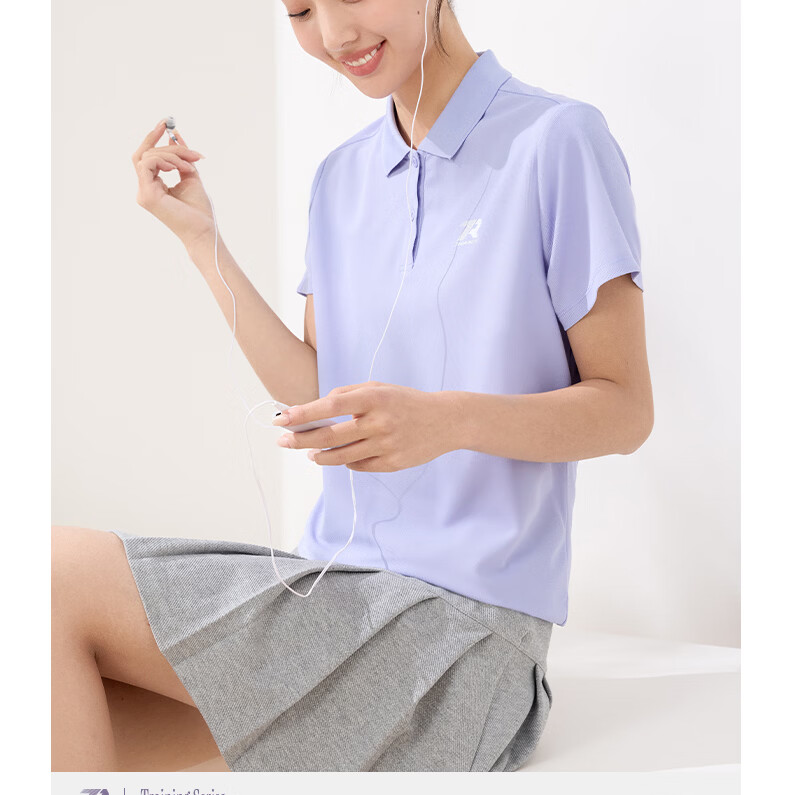 361° Women's Spring Summer Sports Polo Shirt Quick-Dry Fitness Casual Running Short Sleeve Top 662624111H-2 7
