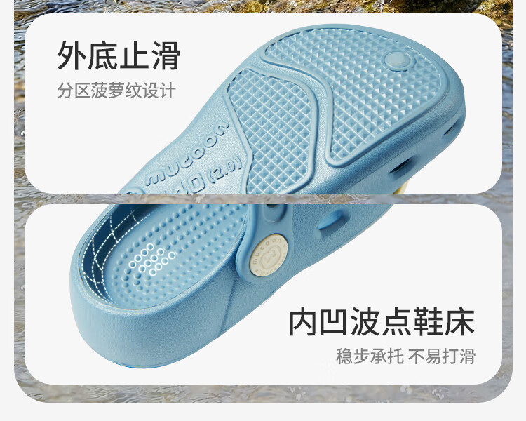 Mutong Baby Slippers 26 Summer Boys and Girls Plant Essential Oil Cute Hole Shoes Infant Soft Sole Beach Shoes Fried Egg Blue 130 23