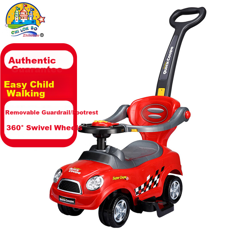 CHILOKBO Toddler Twist Ride-On Car 1-3 Years Baby Push Walker Sliding Rocking Learning Walker Stroller with Omni-Directional Wheels Anti-Tip