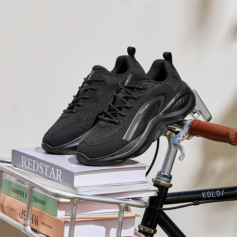 361° Men's Mianyun Spring Summer New Thick Sole Commuter Breathable Retro Casual Dad Shoes 672626703-4