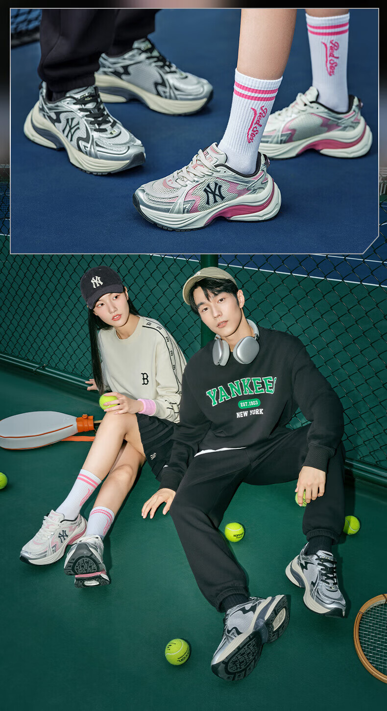 MLB Unisex Colorblock Retro Elevated Dad Sneakers 26 Spring New 3ARNCR16N-50WID-240 5