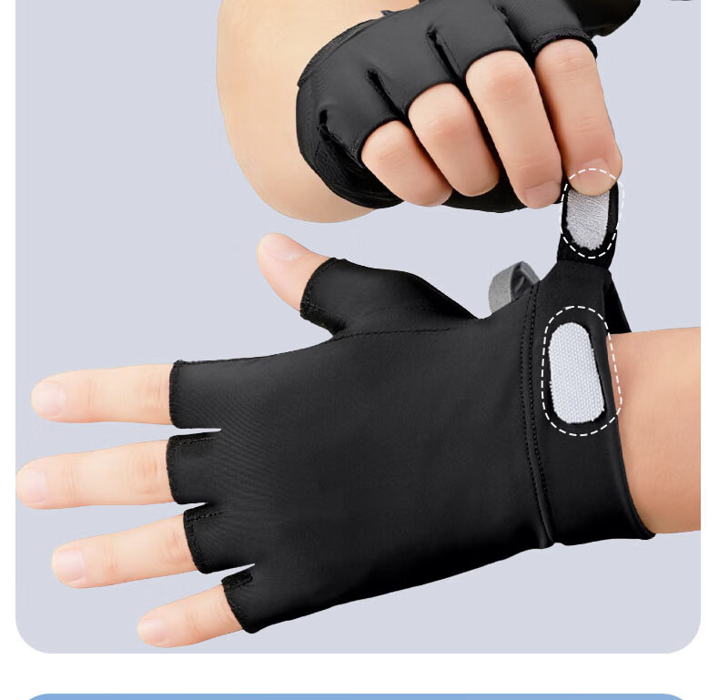 RED DRAGONFLY Sunscreen Half-Finger Gloves Unisex Cycling Fitness Non-Slip Lightweight Sun Protection UV Resistant Touchscreen Ice Silk Gloves 12