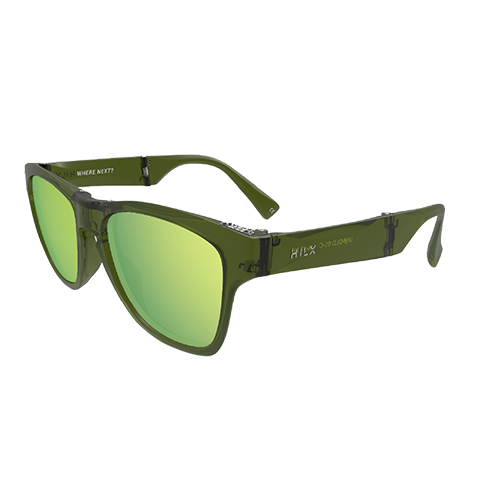 HILX Unfold Sports Sunglasses, Foldable Sunglasses for Men And Women, Protective Eyewear, Sunglasses for Running, Cycling, Driving, Fishing, Polarized Lenses