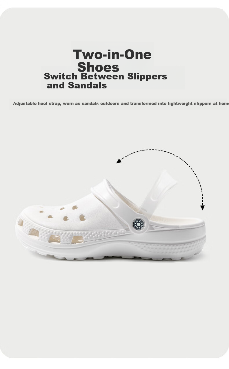 Jiayi Unisex Outdoor Casual Breathable Thick-Soled Soft Elastic Waterproof Sandals Ancient White 38JY420 10