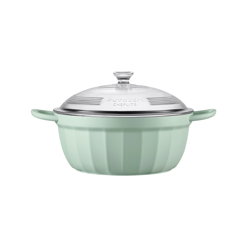 Buydeem Multifunctional Slow Cooker Ceramic Pot 3.5L Light Cedar Green
