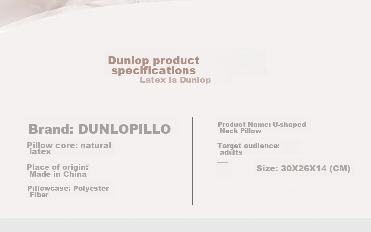 Dunlopillo U-Shaped Latex Pillow, High-Speed Rail Pillow, Airplane Travel Pillow, Nap And Office Pillow - Blue 4