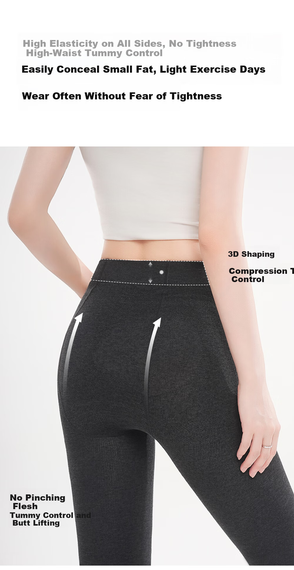 Mianxiang Weilai Wool Leggings Autumn Winter Women Thickened Fleece Slim Vertical Stripe Tights 11
