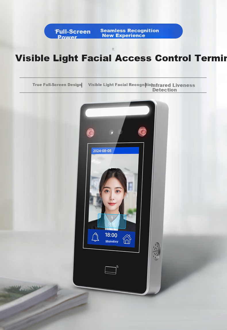 Youku Dynamic Facial Recognition Access Control All-in-One Machine Single Door Electric Lock Magnetic Lock Access Control Power Exit Switch ZL Bracket Card Password Access Control System Kit 1