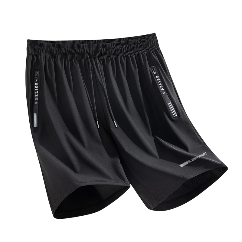 JEEP SPIRIT Men's Summer Sports Ice Silk Quick-Dry Lightweight Cool Five-Point Running Casual Shorts 2XL
