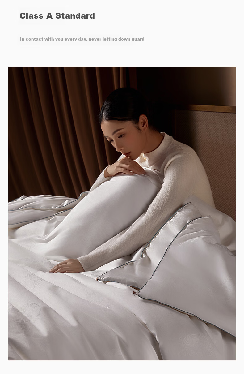Silk Empress [Lanyu] 100% Premium Mulberry Silk Quilt Core Four Seasons Double-Layer Silk 2+4 Jin 220*240cm [White] 21