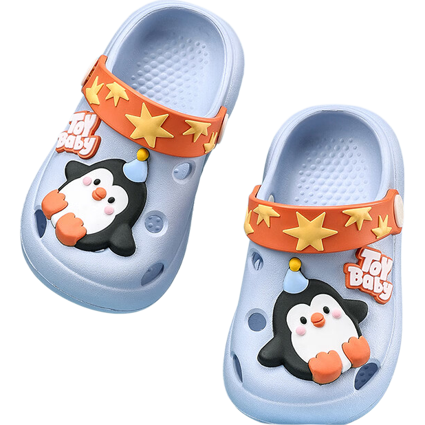 Cheerful Mario Baby Breathable Summer EVA Soft Sole Silent Clogs Toddler Boys Girls 1-3 Years Bathing Closed-Toe Sandals