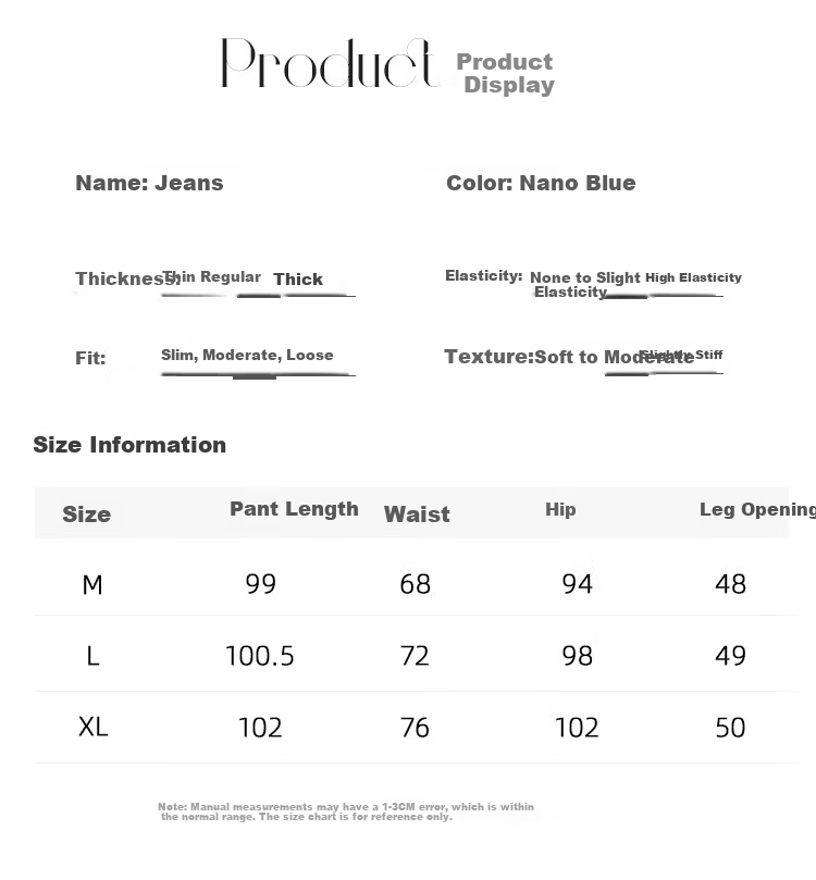 Chushen Women's Spring and Autumn High Waist Slim Straight Vintage Denim Jeans S51N063 15