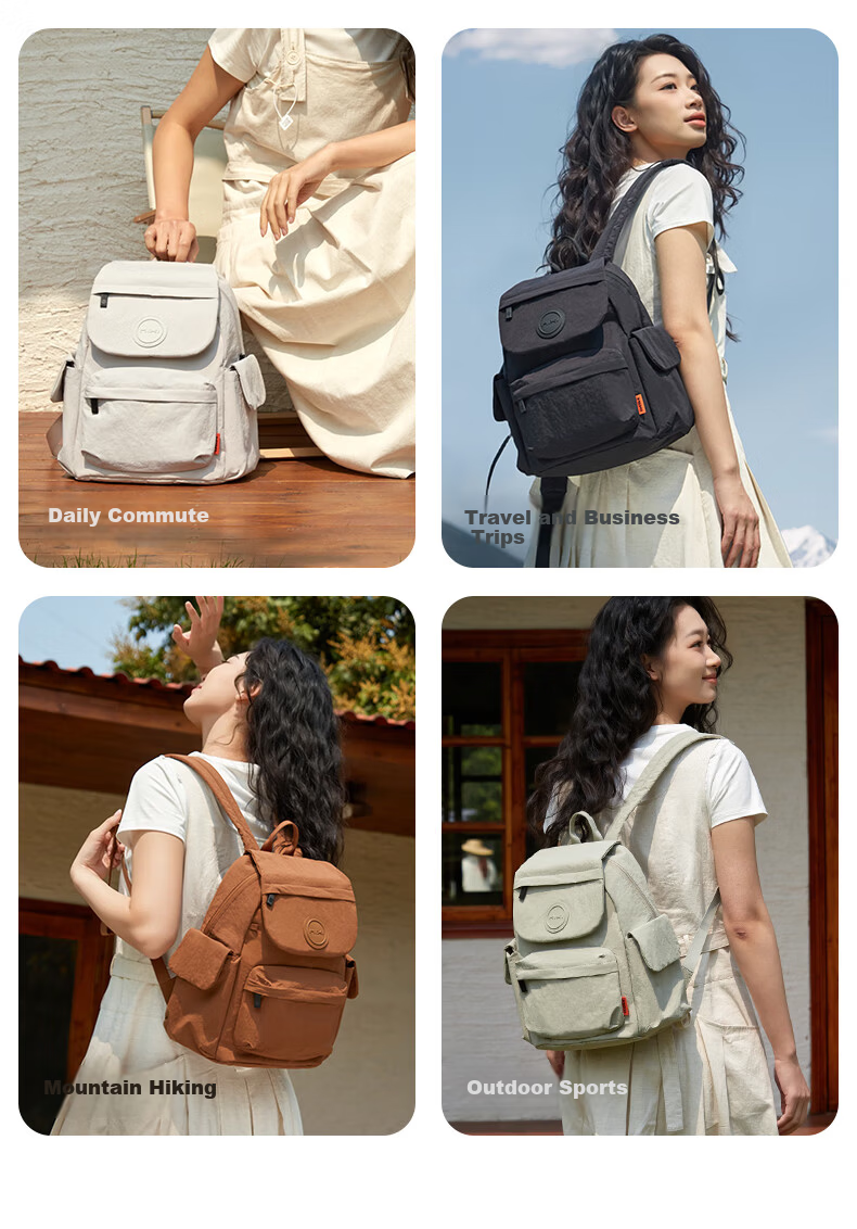 Mixi Casual Women's 14-Inch Small Lightweight Waterproof Travel Commuter Backpack High School Student Schoolbag 7