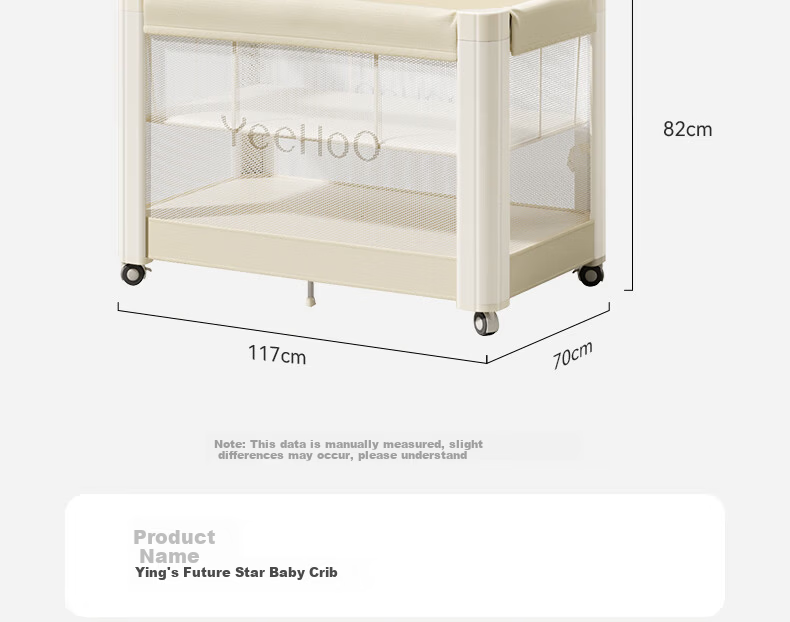 YEEHOO Baby Crib Sleep Pod No-Installation Modular Large Bed Multifunctional Portable Foldable Newborn Infant BB Bed 22