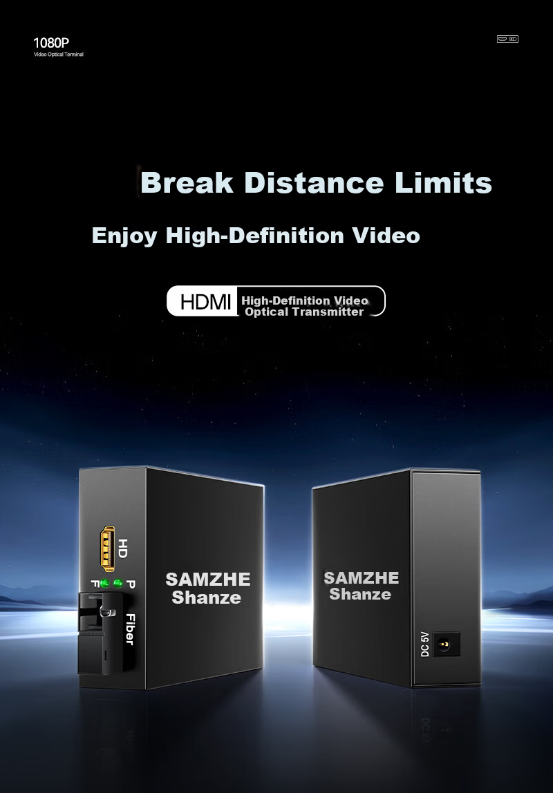 Sanze HDMI Optical Transmitter and Receiver Pair Fiber to HDMI Extender HD Video Transmitter HDMI Fiber Transceiver AV Optical Terminal FC Port 20KM GDJ-02 1