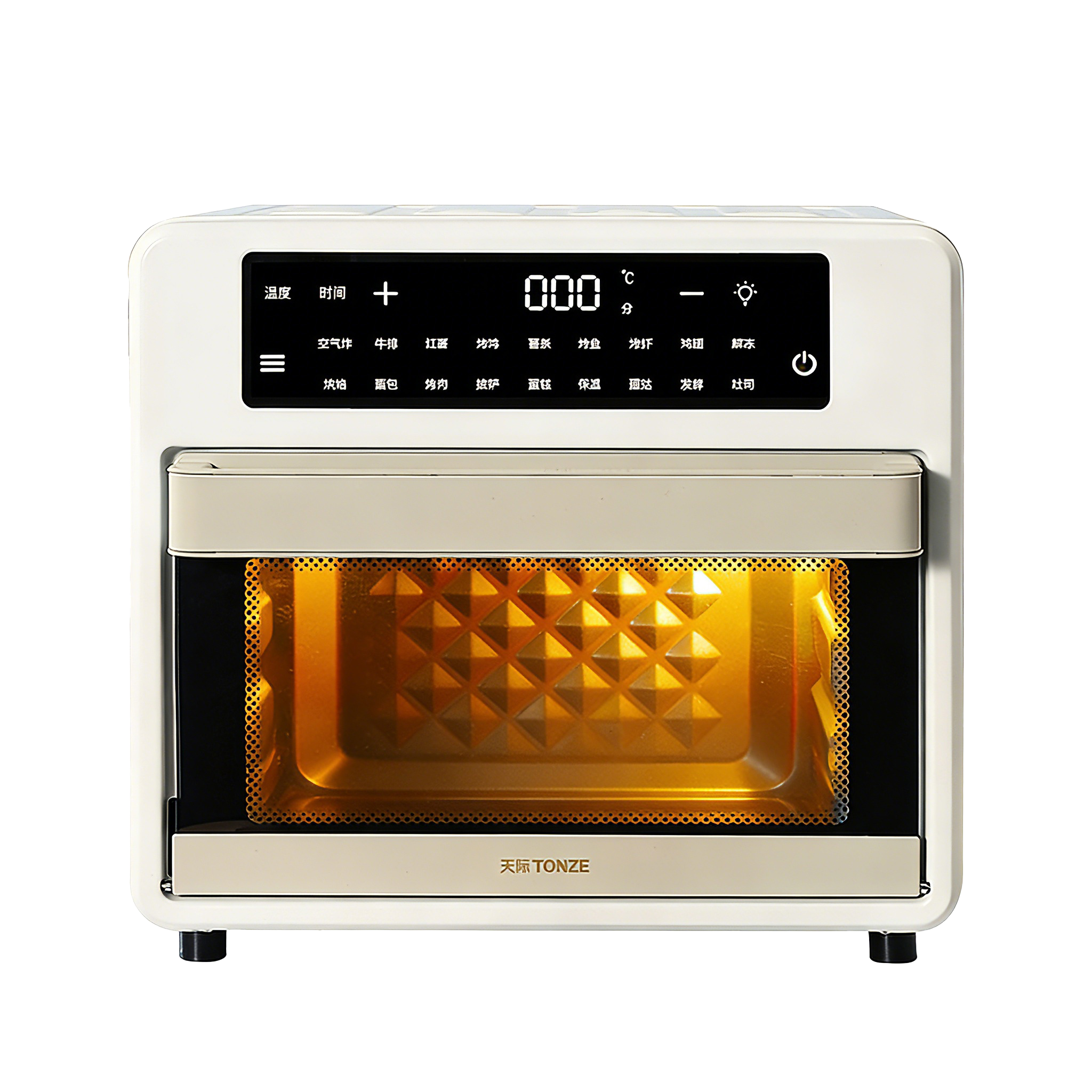 TONZE Multifunctional Electric Oven Home Air Fryer Combo Small 15L Air Fryer Oven Oil-Free Fat-Removing Tender Frying Hot Air Circulation RF3W