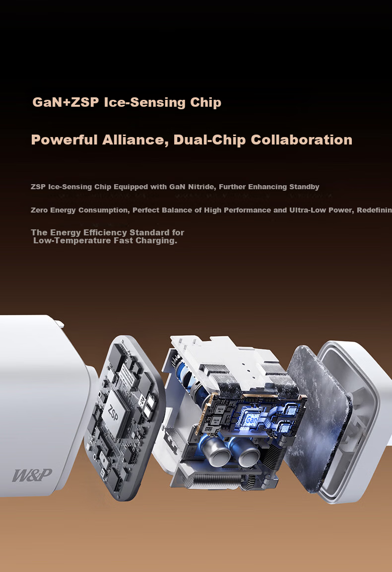 W&P 2026 Model Low-Temperature Fast Charger Apple iPhone 17 Pro Max Charger Foldable Plug GaN Low-Temperature 3C Certified 45/35W 11