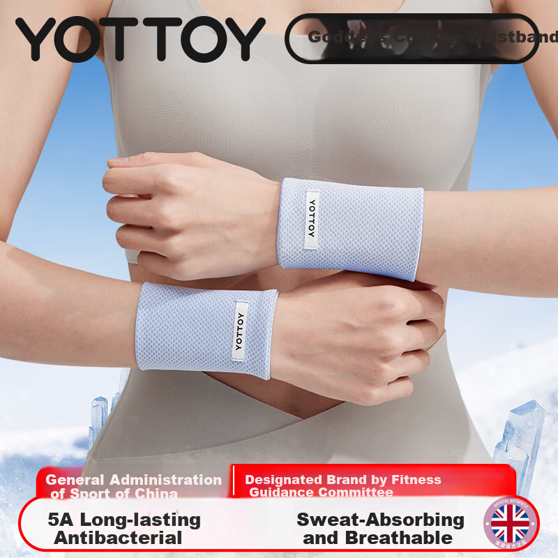 Yottoy Cooling Sports Wrist Support for Women - Sprain Brace, Fitness Wristband, Tendon Sheath Protection for Volleyball, Running, Badminton, Summer
