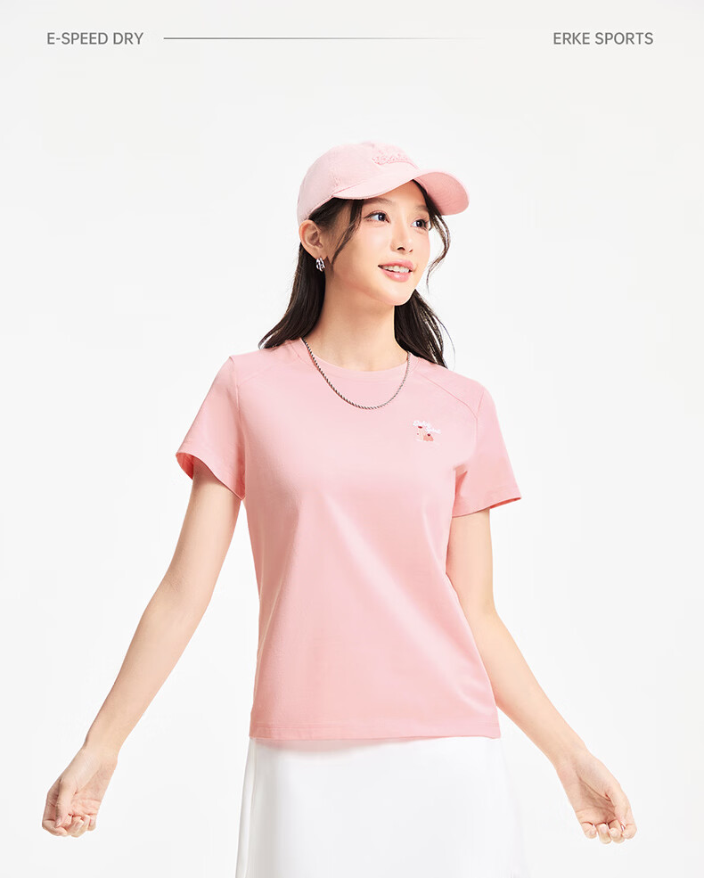 Erke Women's Crew Neck Short Sleeve Knit Shirt Summer Moisture-Wicking Quick-Dry Ice-Feel Sports Running T-Shirt Casual Base Layer Top 12