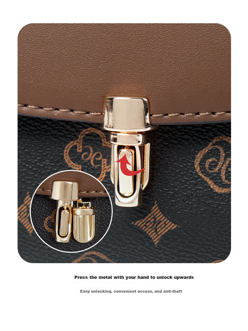 Audi Jia Women's Bag 2026 New Simple Small Square Shoulder Bag Middle-aged Mom Crossbody Bag Birthday Gift 8