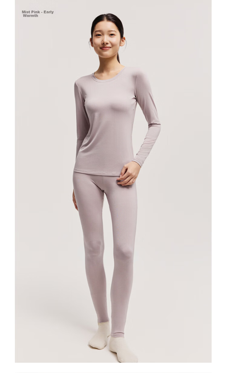 Beneunder Women's Thermal Fleece-Lined Autumn Winter Leggings Seamless Anti-Static Warm Base Layer Pants 34