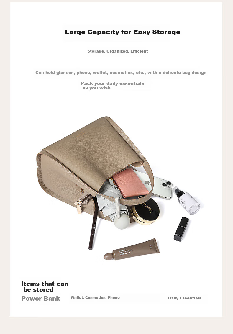 TUCANO Women's Bag 2026 New Bucket Style First Layer Cowhide Luxury Handheld Crossbody Shoulder Bag Birthday Gift for Women 15