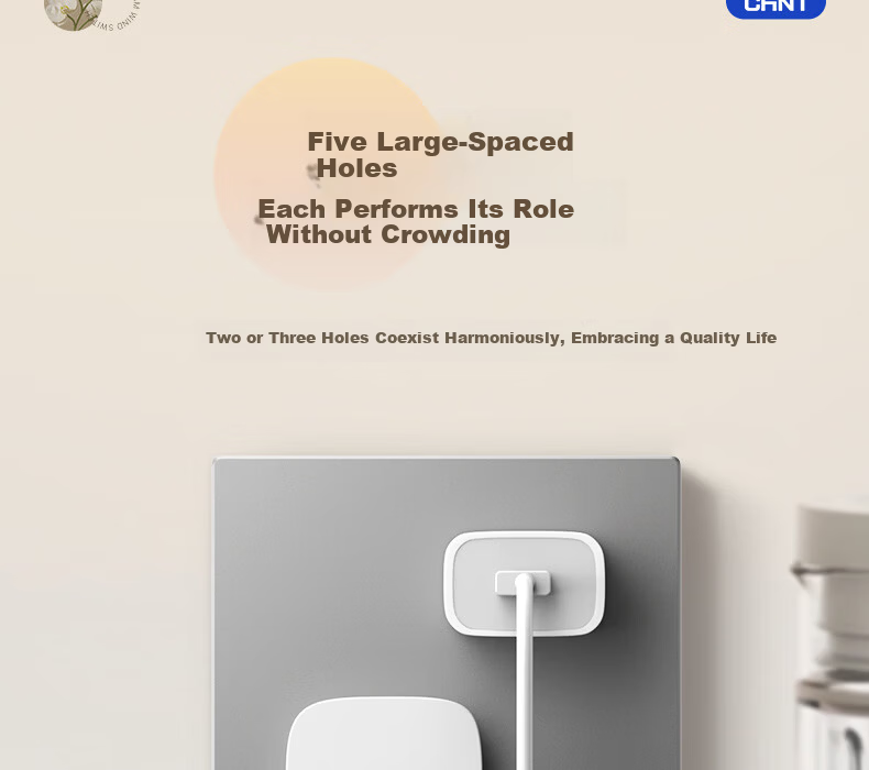 CHNT Switch Socket No-Paint Cream Style Large Panel Socket Faceplate Flush Mounted X1M One-Gang Single Control Three-Hole Cheese Yellow 21