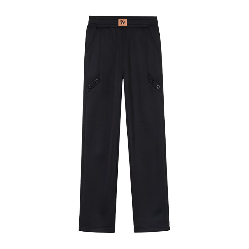 Woodpecker Women's Versatile Straight Loose Slimming Long Pants Spring Autumn New High Waist Sports Casual Pants Black 2XL