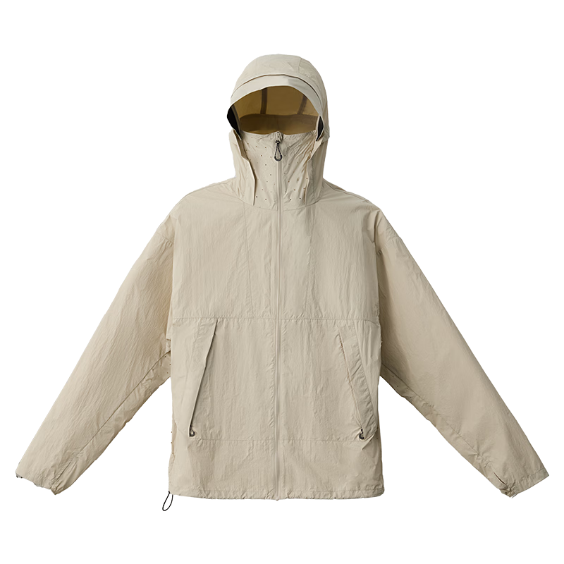 JD Jingzao Unisex Cooling Breathable Sunscreen Jacket New UV Protection Sand White L